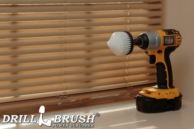 Image showing  White Corner Brush, Soft Bristles, Cone Shaped, Home & Auto Cleaning