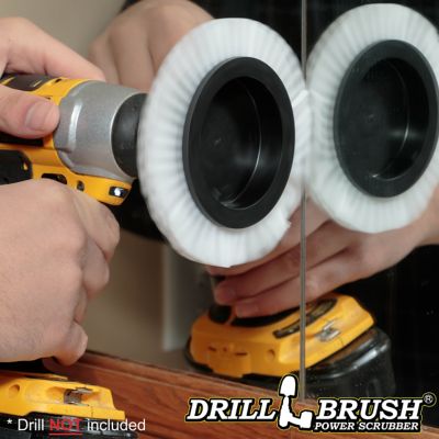 Image showing  White Edge Brush, Soft Stiffness, Wheel Shaped, Home & Auto