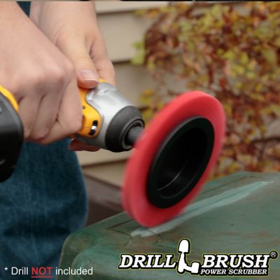 Image showing  Red Edge Brush, Stiff Stiffness, Wheel Shaped, Outdoor & Patio