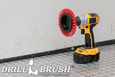 Image showing  Red Edge Brush, Stiff Stiffness, Wheel Shaped, Outdoor & Patio