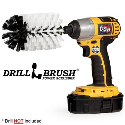 Drillbrush Jumbo Original White Brush, Soft Bristles, Bullet Shaped, Home & Auto Cleaning