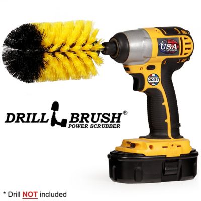 Drillbrush Jumbo Original Yellow Brush, Medium Stiffness, Bullet Shaped, Bathroom & Shower, J-S-Y-QC-DB