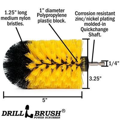Image showing  Jumbo Original Yellow Brush, Medium Stiffness, Bullet Shaped, Bathroom & Shower
