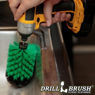 Image showing  Jumbo Original Green Brush, Medium Stiff, Bullet Shaped, Kitchen Sink & Fridge