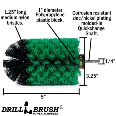 Image showing  Jumbo Original Green Brush, Medium Stiff, Bullet Shaped, Kitchen Sink & Fridge