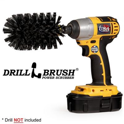 Drillbrush Jumbo Original Black Brush, Ultra Stiff, Heavy Duty Cleaning & Paint Removal