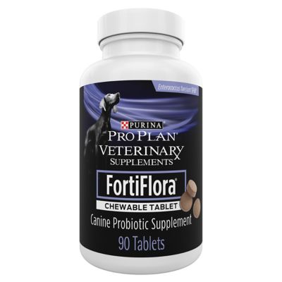 Purina Pro Plan Veterinary Supplements FortiFlora Chewable Dog Probiotic Supplement Tablets - 90 ct. Canister