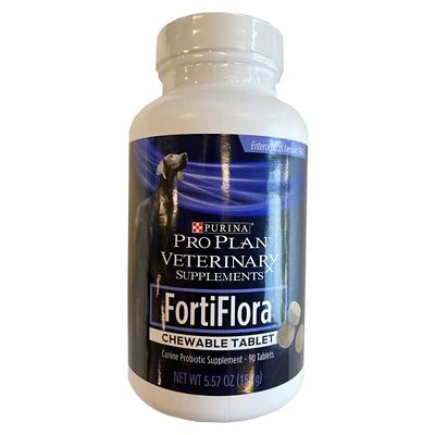 Purina Pro Plan Veterinary Supplements FortiFlora Chewable Dog Probiotic Supplement Tablets - 90 ct. Canister