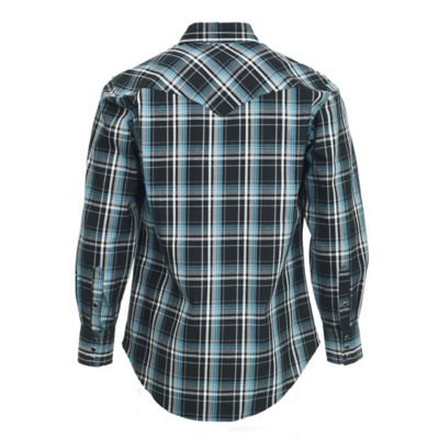 Image showing 1 th Wrangler Men's Plaid Long-Sleeve Work Shirt