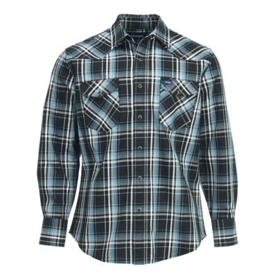 Image showing  Men's Plaid Long-Sleeve Work Shirt