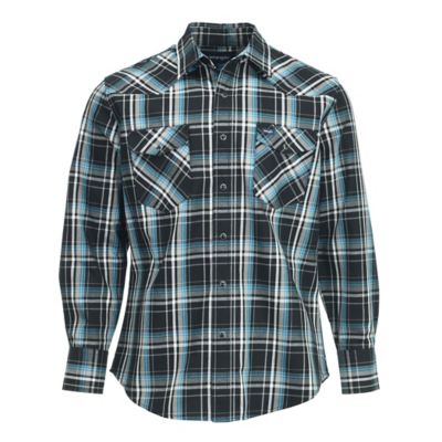 Wrangler Men's Plaid Long-Sleeve Work Shirt