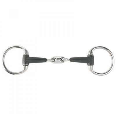 Horze Rubber Oval Link Eggbutt Snaffle Bit with 135 mm Mouthpiece