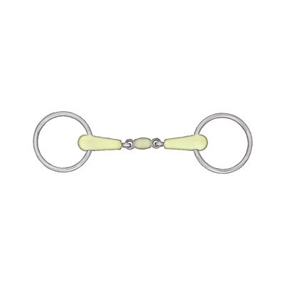 Horze Apple Flavor Peanut Link Loose Ring Snaffle Bit with 135 mm Mouthpiece