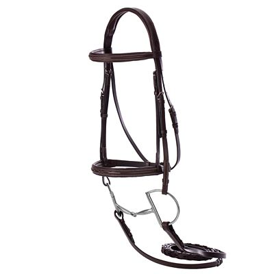 Image showing  Saga Fancy-Stitched Hunter Bridle and Reins