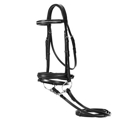 Equinavia Saga Dressage Crank Noseband Bridle and Reins