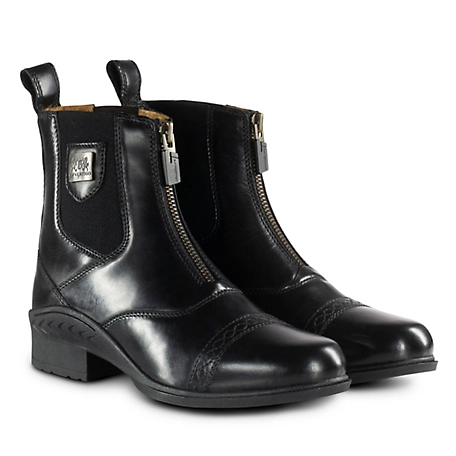 B-Vertigo Saturn Front-Zip Leather Paddock Boots