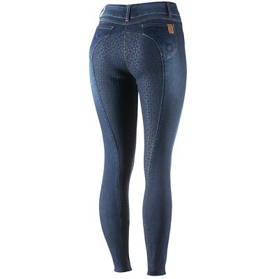 Image showing  Women's Kaia High-Waisted Denim Full-Seat Breeches, Silicone Grip