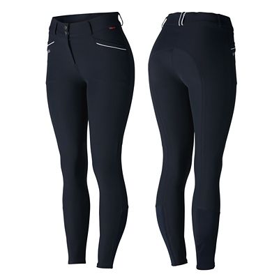 B-Vertigo Women's Patricia High-Waisted Knee-Patch Breeches, Silicone Grip