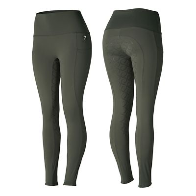 Horze Women's Gillian Full-Seat Tights, Silicone Grip