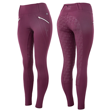 Horze Enora Winter Full Seat Tights with Shiny Zippers