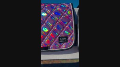 Image showing  Holographic All-Purpose English Saddle Pad, Pink
