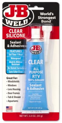 Something Fishy :: Aquarium Supplies :: Accessories, Cleaning & Maintenance  :: Epoxy & Glue :: All-Glass 100% Silicone Aquarium Sealant Clear 10oz