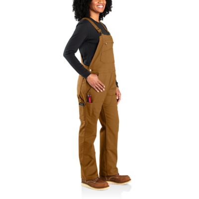Image showing 3 th Carhartt Women's Rugged Flex Loose Fit Canvas Bib Overalls