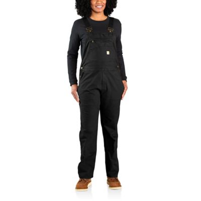 Image showing  Women's Rugged Flex Loose Fit Canvas Bib Overalls