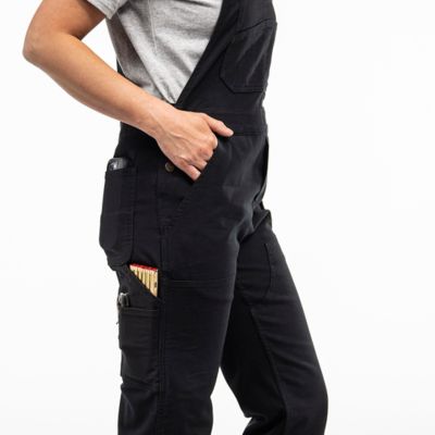 Image showing  Women's Rugged Flex Loose Fit Canvas Bib Overalls