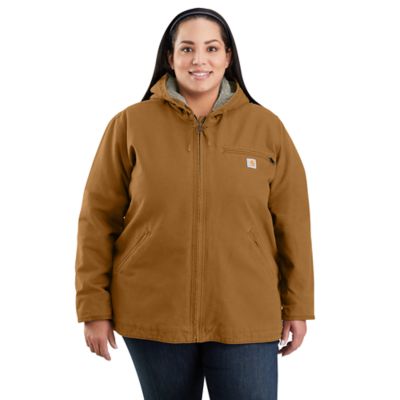 Image showing 2 th Carhartt Women's Washed Duck Sherpa-Lined Jacket