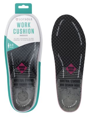 Sof Sole Work Cushion Insole, Size 5-11