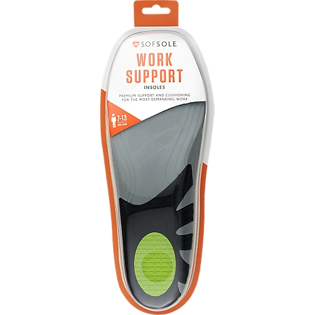 Sof Sole Work Cushion Insole, Men's Size 7-13
