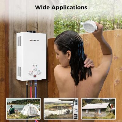 Image showing  1.32 GPM Outdoor Portable Propane Tankless Water Heater with Stand and Carry Bag