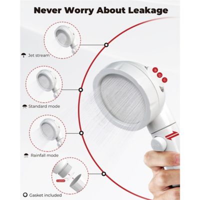 Image showing  1.32 GPM 34,000 BTU Outdoor Portable Propane Tankless Water Heater Set, White