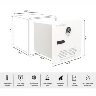Image showing  2.64 GPM Smart Instant RV Propane Tankless Water Heater, White