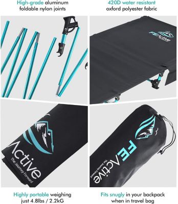 Image showing  Adult 1-Person Jasper Ultralight Camping Cot, 74.8 in. x 27.5 in.