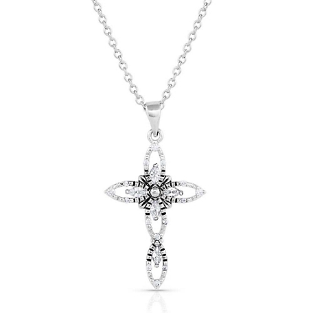 Montana Silversmiths Star of Wonder Crystal Cross Necklace, NC5366