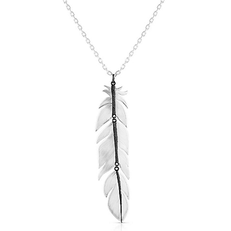 Montana Silversmiths Midnight Magic Feather Necklace, NC1948BK