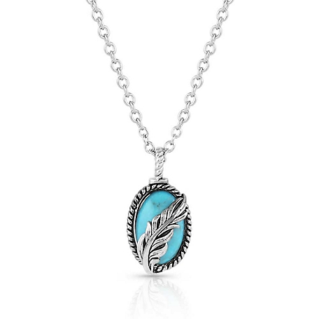Montana Silversmiths World's Feather Turquoise Necklace, NC5375