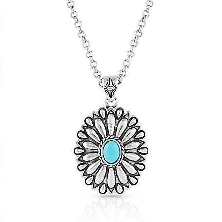 Montana Silversmiths Sunflower Concho Turquoise Necklace, NC5378