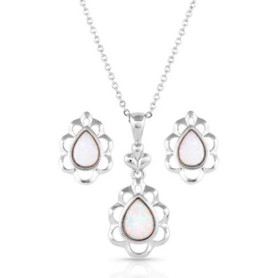 Montana Silversmiths Mystic Snowdrop Opal Jewelry Set, JS5349