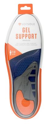 Sof Sole Gel Support Insole, Men's Size 7-13