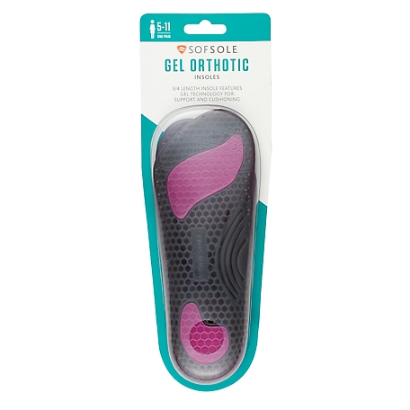 Sof Sole Gel Orthotic Insole, Women's Size 5-11