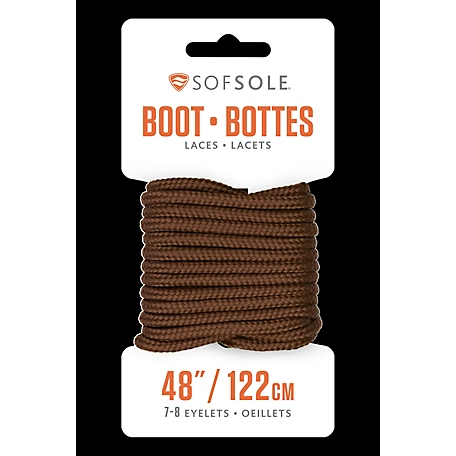 Sof Sole 48 in. Boot Laces, Brown
