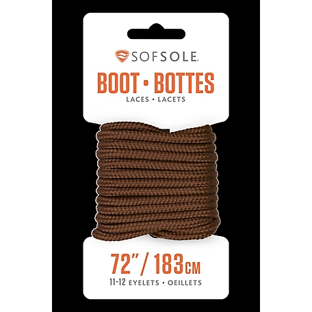 Sof Sole 72 in. Boot Laces, Brown
