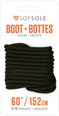 Sof Sole 60 in. Boot Laces, Black