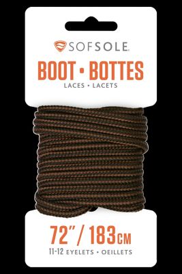 Sof Sole 72 in. Boot Laces, Black Brown