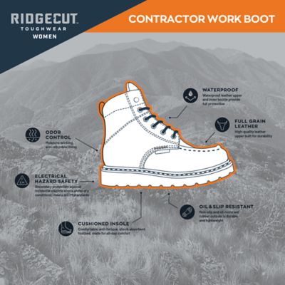 Image showing 5 th Ridgecut Women's Soft Moc Toe Contractor Work Boots