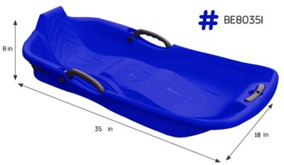 Belli Blue Snow Sled 2 Seater with Brake and Handle Cord for Kids, BE80351