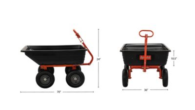 Image showing 9 th Agri-Fab Poly Swivel and Dump Garden Cart